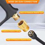 Maxbell Pressure Washer Coupler Adapter Hose Connector Easy to Use Sturdy Attachment Style A