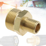 Maxbell Pressure Washer Coupler Adapter Hose Connector Easy to Use Sturdy Attachment Style D