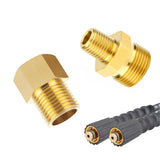 Maxbell Pressure Washer Coupler Adapter Hose Connector Easy to Use Sturdy Attachment Style D