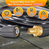Maxbell Pressure Washer Coupler Adapter Hose Connector Easy to Use Sturdy Attachment Style D