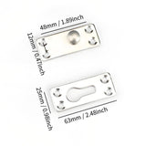 Maxbell 4Pcs Bed Rail Fasteners Premium Connector Iron Thickened Connecting Fittings Single Peg