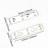 Maxbell 4Pcs Bed Rail Fasteners Premium Connector Iron Thickened Connecting Fittings Double Peg