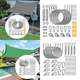 Maxbell Shade Hardware Kit for Square and Rectangle Sun for Backpacking Patio 52pcs