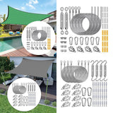 Maxbell Shade Hardware Kit for Square and Rectangle Sun for Backpacking Patio 52pcs