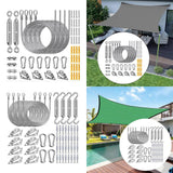 Maxbell Shade Hardware Kit for Square and Rectangle Sun for Backpacking Patio 52pcs