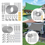Maxbell Shade Hardware Kit for Square and Rectangle Sun for Backpacking Patio 52pcs