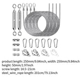Maxbell Shade Hardware Kit for Square and Rectangle Sun for Backpacking Patio 52pcs