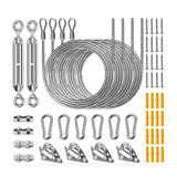 Maxbell Shade Hardware Kit for Square and Rectangle Sun for Backpacking Patio 52pcs