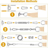Maxbell Shade Hardware Kit for Square and Rectangle Sun for Backpacking Patio 52pcs