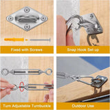 Maxbell Shade Hardware Kit for Square and Rectangle Sun for Backpacking Patio 52pcs