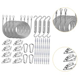Maxbell Shade Hardware Kit for Square and Rectangle Sun for Backpacking Patio 84pcs