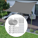 Maxbell Shade Hardware Kit for Square and Rectangle Sun for Backpacking Patio 84pcs
