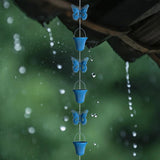 Maxbell Rain Gutter Chain Garden Rainwater Catcher for Backyard Divert Water