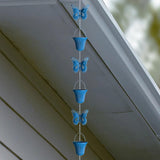Maxbell Rain Gutter Chain Garden Rainwater Catcher for Backyard Divert Water