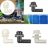 Maxbell Elbow Connector Hose Nozzle Adapter for Fish Tank Irrigation System Aquarium White