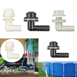 Maxbell Elbow Connector Hose Nozzle Adapter for Fish Tank Irrigation System Aquarium White