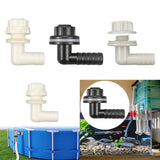 Maxbell Elbow Connector Hose Nozzle Adapter for Fish Tank Irrigation System Aquarium White