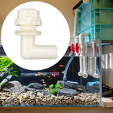 Maxbell Elbow Connector Hose Nozzle Adapter for Fish Tank Irrigation System Aquarium White