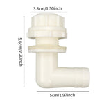 Maxbell Elbow Connector Hose Nozzle Adapter for Fish Tank Irrigation System Aquarium White