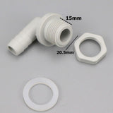 Maxbell Elbow Connector Hose Nozzle Adapter for Fish Tank Irrigation System Aquarium White