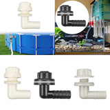 Maxbell Elbow Connector Hose Nozzle Adapter for Fish Tank Irrigation System Aquarium White