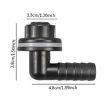 Maxbell Elbow Connector Hose Nozzle Adapter for Fish Tank Irrigation System Aquarium Black