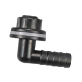 Maxbell Elbow Connector Hose Nozzle Adapter for Fish Tank Irrigation System Aquarium Black
