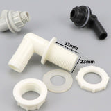 Maxbell Elbow Connector Hose Nozzle Adapter for Fish Tank Irrigation System Aquarium Black