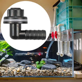 Maxbell Elbow Connector Hose Nozzle Adapter for Fish Tank Irrigation System Aquarium Black