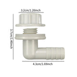Maxbell Elbow Connector Hose Nozzle Adapter for Fish Tank Irrigation System Aquarium Gray