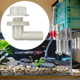 Maxbell Elbow Connector Hose Nozzle Adapter for Fish Tank Irrigation System Aquarium Gray
