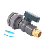 Maxbell PVC Rain Bucket Faucet Kit 3/4 inch PVC Ball Valve for Aquariums Water Tanks