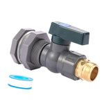 Maxbell PVC Rain Bucket Faucet Kit 3/4 inch PVC Ball Valve for Aquariums Water Tanks