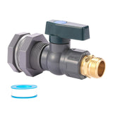 Maxbell PVC Rain Bucket Faucet Kit 3/4 inch PVC Ball Valve for Aquariums Water Tanks