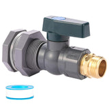 Maxbell PVC Rain Bucket Faucet Kit 3/4 inch PVC Ball Valve for Aquariums Water Tanks