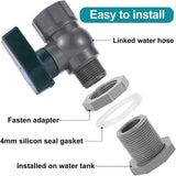Maxbell PVC Rain Bucket Faucet Kit 3/4 inch PVC Ball Valve for Aquariums Water Tanks