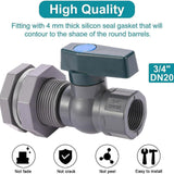 Maxbell PVC Rain Bucket Faucet Kit 3/4 inch PVC Ball Valve for Aquariums Water Tanks