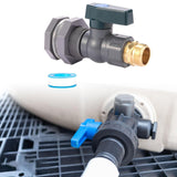Maxbell PVC Rain Bucket Faucet Kit 3/4 inch PVC Ball Valve for Aquariums Water Tanks