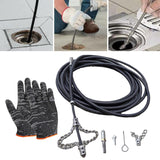 Maxbell Drain Cleaner with Gloves Metall Drain Opener for Shower Sink Bathroom Basin 3M