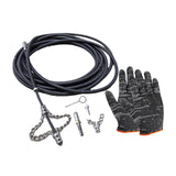 Maxbell Drain Cleaner with Gloves Metall Drain Opener for Shower Sink Bathroom Basin 3M