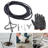 Maxbell Drain Cleaner with Gloves Metall Drain Opener for Shower Sink Bathroom Basin 4M