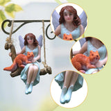 Maxbell Hanging Fairy Garden Statue Home Decor Lawn Plant Bonsai Miniature Figurines