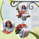 Maxbell Hanging Fairy Garden Statue Home Decor Lawn Plant Bonsai Miniature Figurines