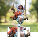 Maxbell Hanging Fairy Garden Statue Home Decor Lawn Plant Bonsai Miniature Figurines