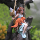 Maxbell Hanging Fairy Garden Statue Home Decor Lawn Plant Bonsai Miniature Figurines