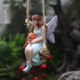 Maxbell Hanging Fairy Garden Statue Home Decor Lawn Plant Bonsai Miniature Figurines