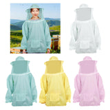 Maxbell Beekeeping Suit with Hood for Men Women Protection Breathable Beekeeper Suit White