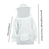 Maxbell Beekeeping Suit with Hood for Men Women Protection Breathable Beekeeper Suit White