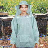 Maxbell Beekeeping Suit with Hood for Men Women Protection Breathable Beekeeper Suit Light Blue
