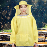 Maxbell Beekeeping Suit with Hood for Men Women Protection Breathable Beekeeper Suit Yellow